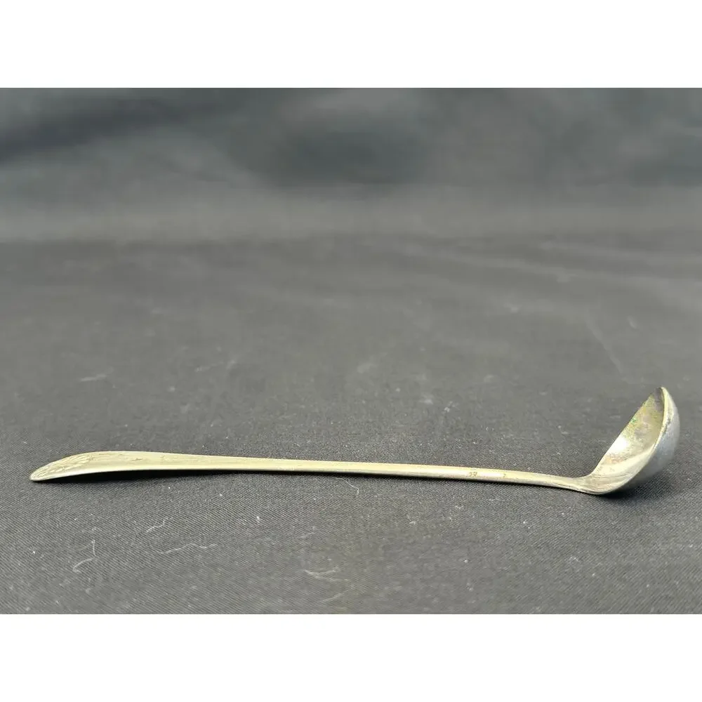Tiny Salt Mustard Demitasse Spoon Ladle Vintage Stamped 